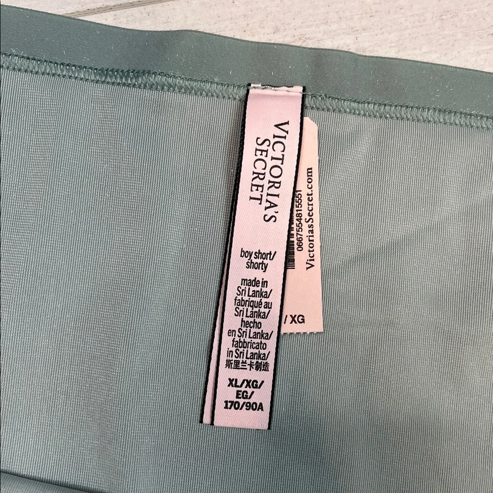 Victorias Secret Light Sage Green Velvet Boy Short Panties Size XL